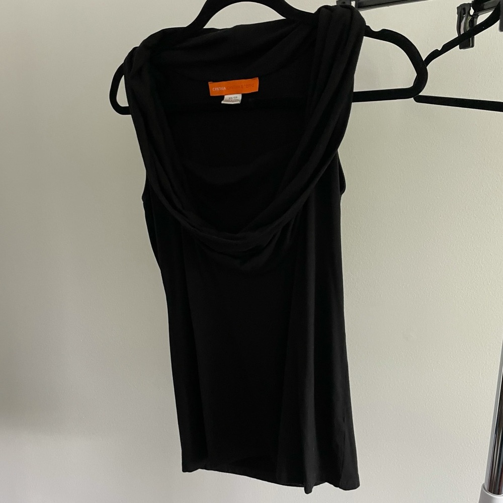 Black Cynthia Steffe Cowl Neck Top